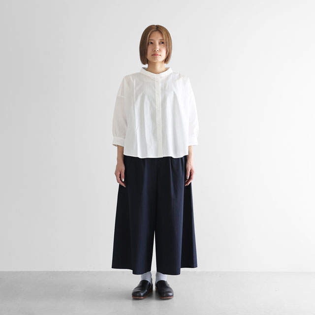 やわらかコットンスカートパンツ ダークグレー F