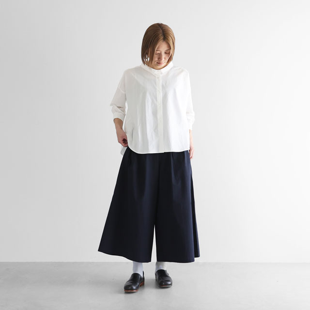 やわらかコットンスカートパンツ ダークグレー F