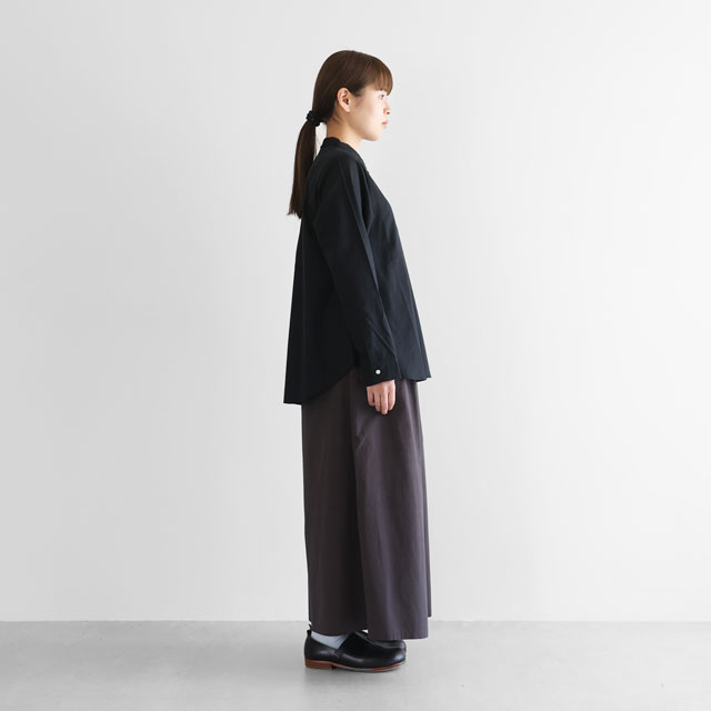 やわらかコットンスカートパンツ ダークグレー F