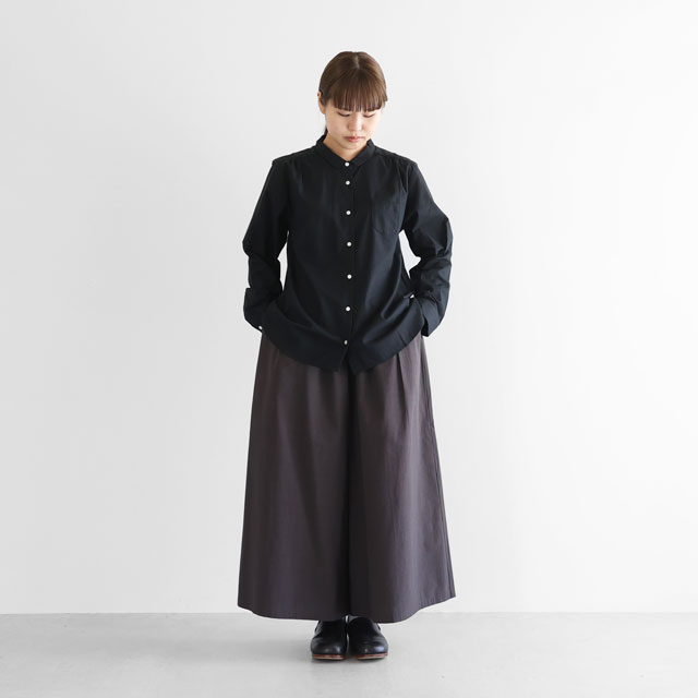 やわらかコットンスカートパンツ ダークグレー F