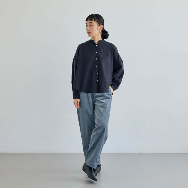 綿麻のコール天 イージーパンツ