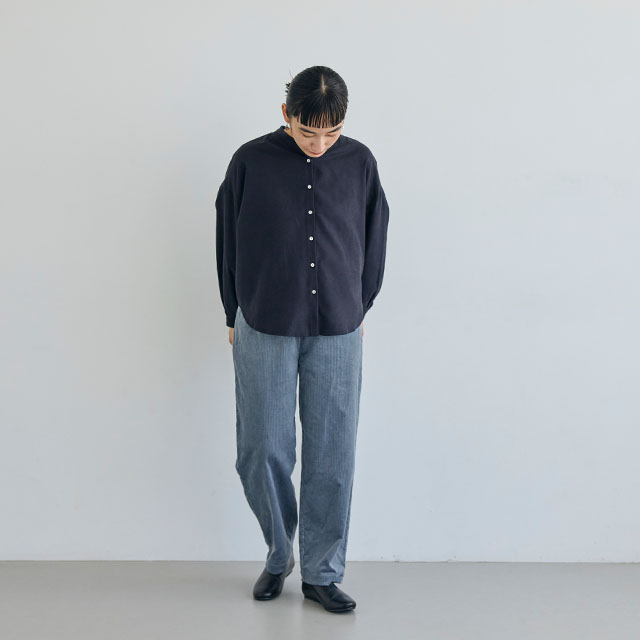 綿麻のコール天 イージーパンツ