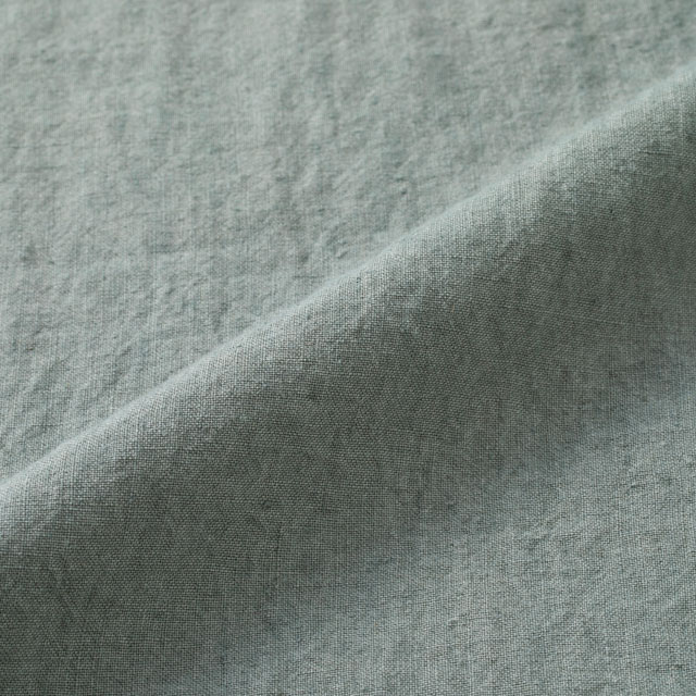 【WEB限定】厚手麻のワイドパンツ　青緑