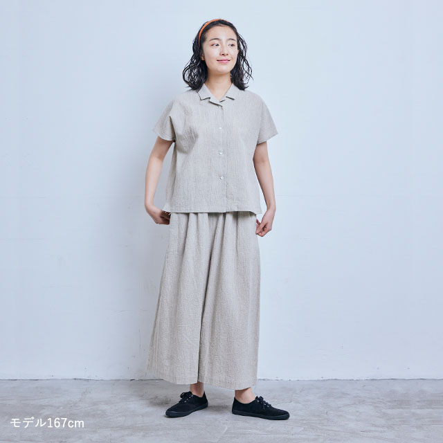 麻のかや織 キュロット【アウトレット2025冬】のレビュー - 中川