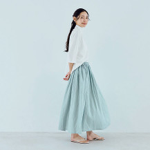 麻の皺(しわ)　ロングスカート