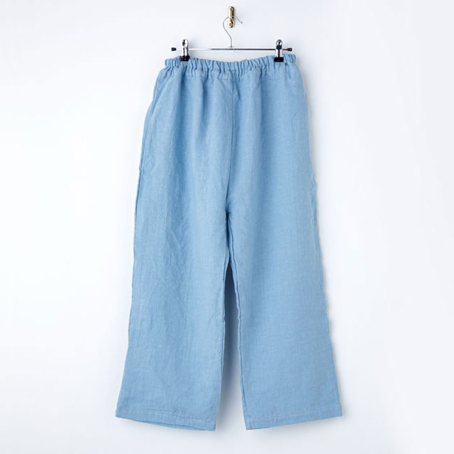 LINEN WIDE PANTS BLK L