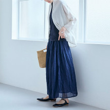 麻のかや織 ギャザースカート｜衣料品｜中川政七商店 公式サイト