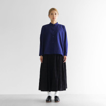 柄二重織シャトルジャガードロングスカート