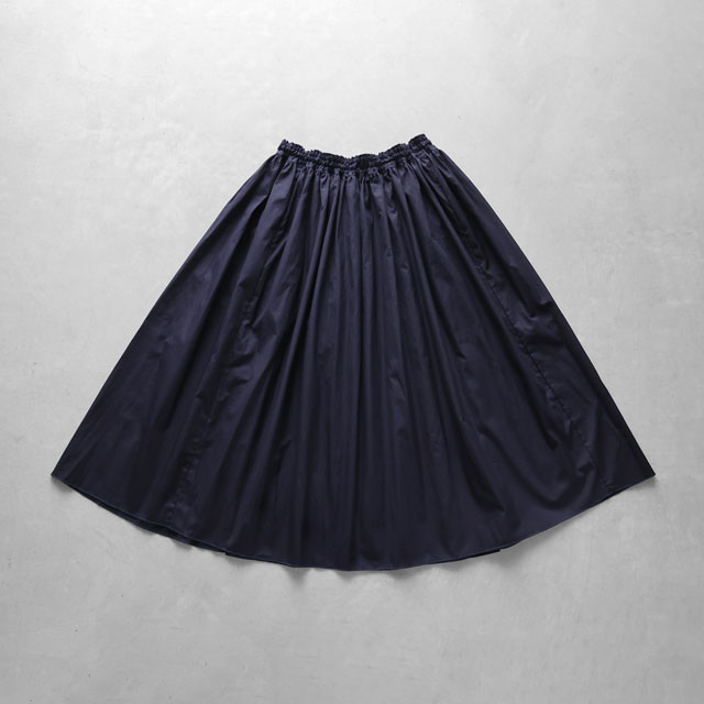 ギザコットンブロードロングスカート ダークネイビー F