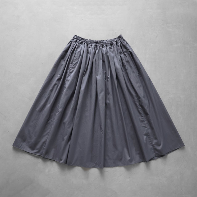 ギザコットンブロードロングスカート ダークネイビー F