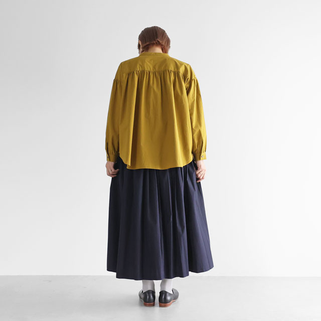 ギザコットンブロードロングスカート ダークネイビー F