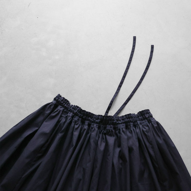 ギザコットンブロードロングスカート ダークネイビー F