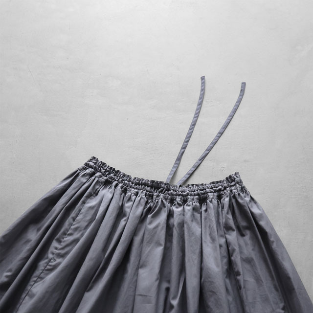 ギザコットンブロードロングスカート ダークネイビー F