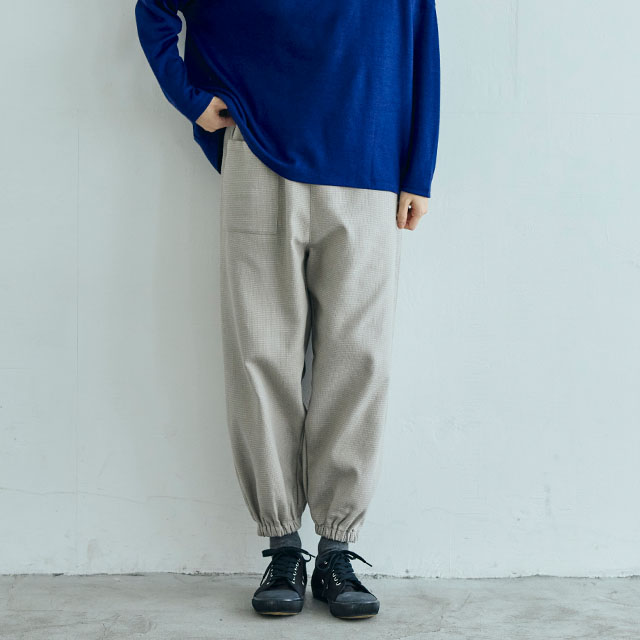 新品今期もの　人気色の薄紫　中川政七　タイプライターもんぺパンツL ユニセックス 新品今期もの 人気色の薄紫 中川政七 タイプライターもんぺ