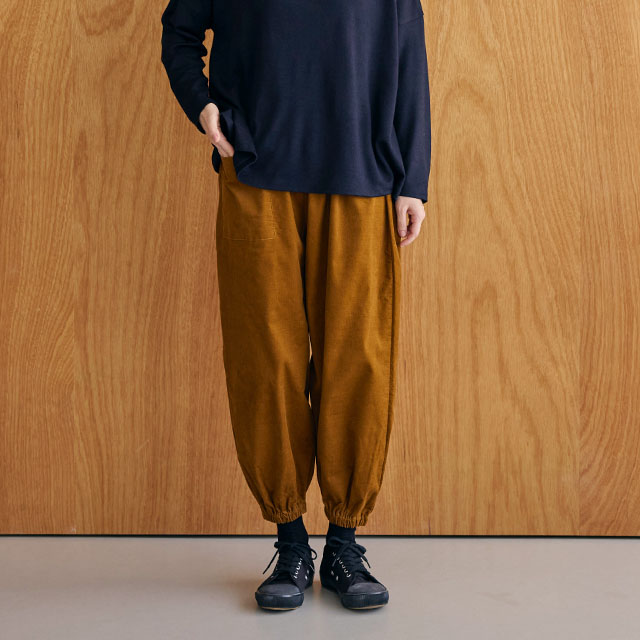 nasuvi＊ハンドメイド＊サフィランフランスリネン　スリムもんぺパンツＬ nasuvi＊ハンドメイド＊サフィランフランスリネン スリムもんぺ