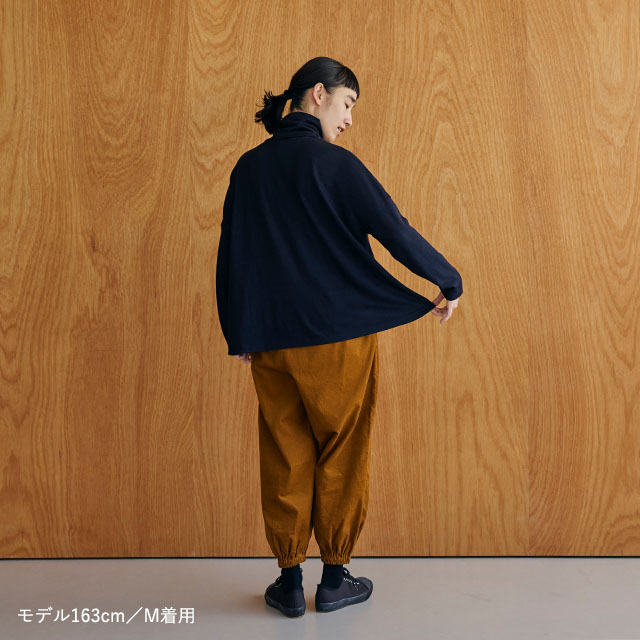 細コールのもんぺパンツ