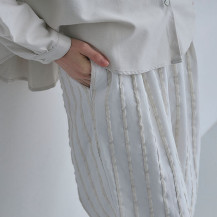 布ぬのパンツ　テーパード　アルパカストライプ
白