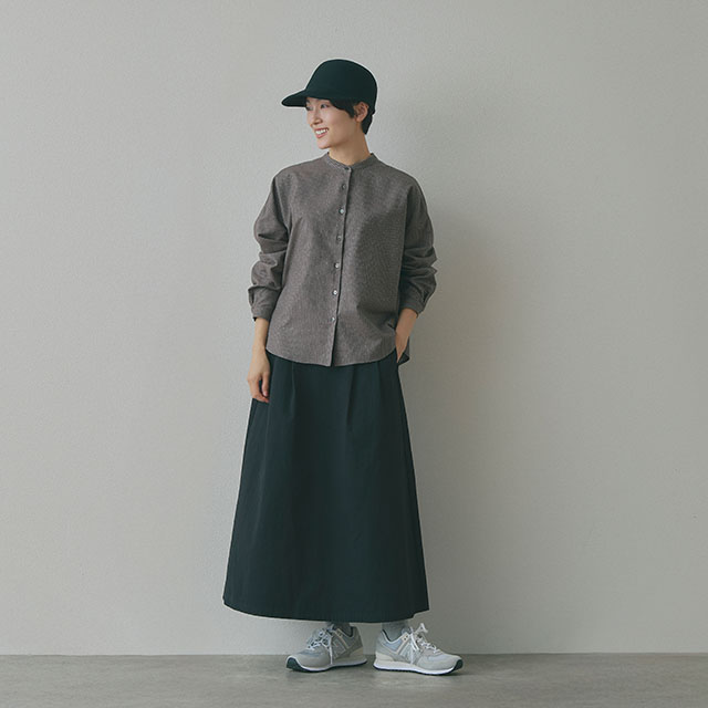 高密度コットンのAラインスカート｜衣料品｜中川政七商店 公式サイト
