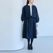 ジャカード織のスカート　菱紋