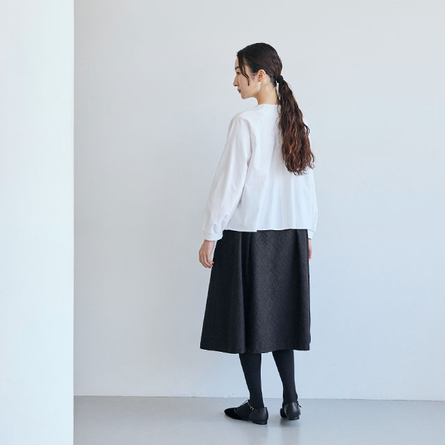 ジャカード織のスカート 菱紋