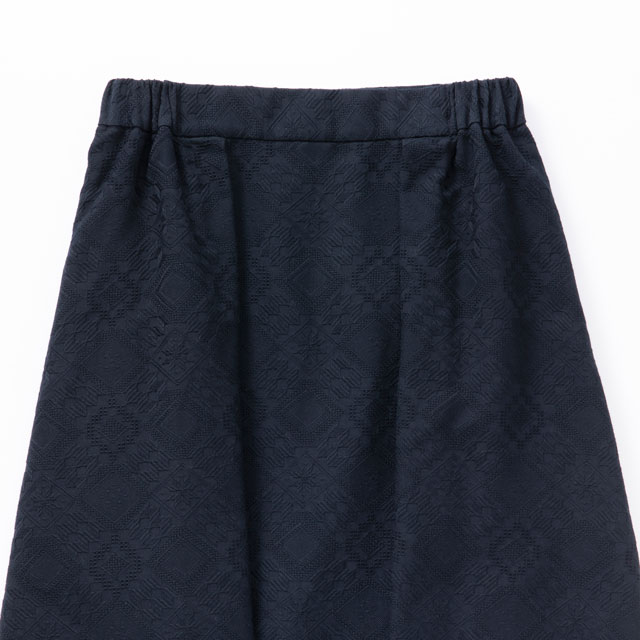 ジャカード織のスカート 菱紋