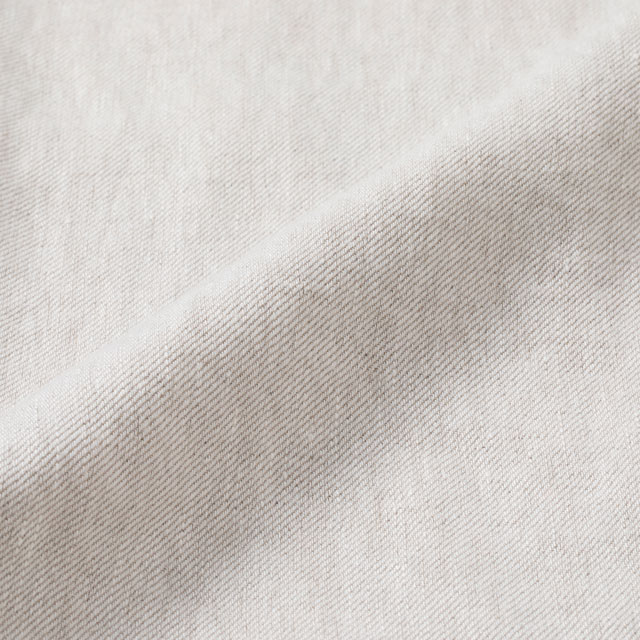 リネンデニムのワイドテーパードパンツ