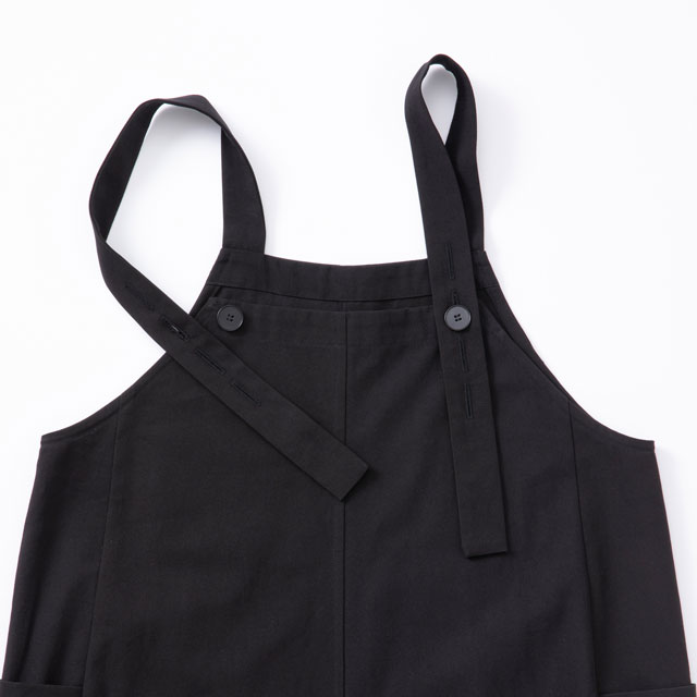 【WEB限定】たっつけサロペット 黒