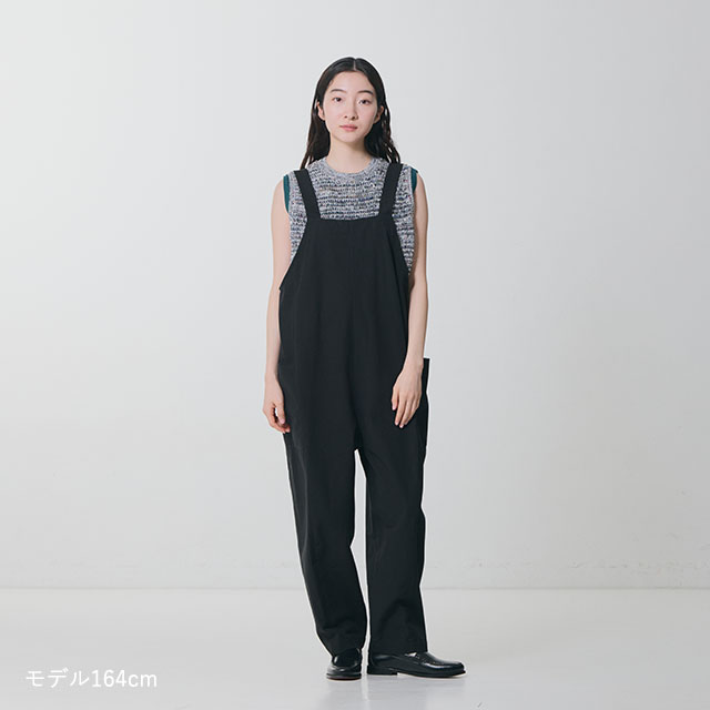 【WEB限定】たっつけサロペット 黒