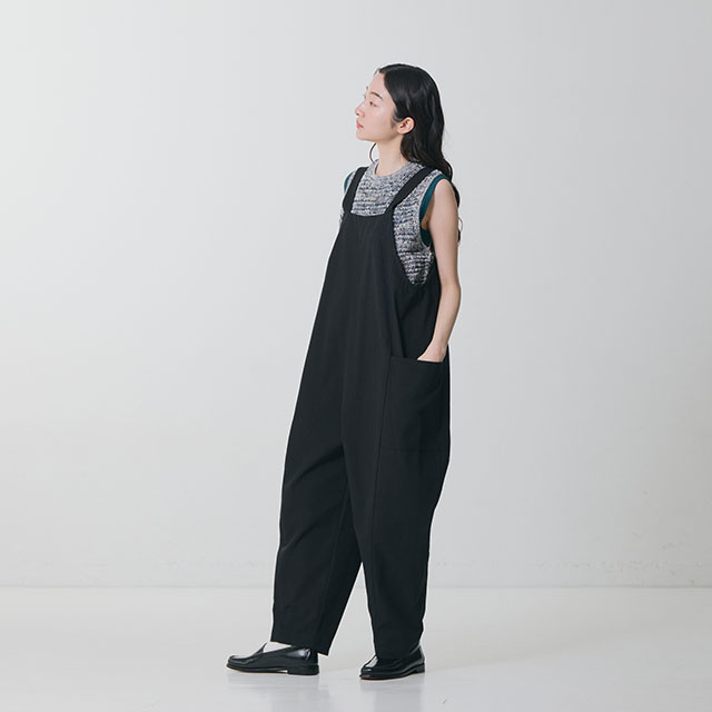 【WEB限定】たっつけサロペット 黒