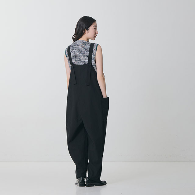 【WEB限定】たっつけサロペット 黒