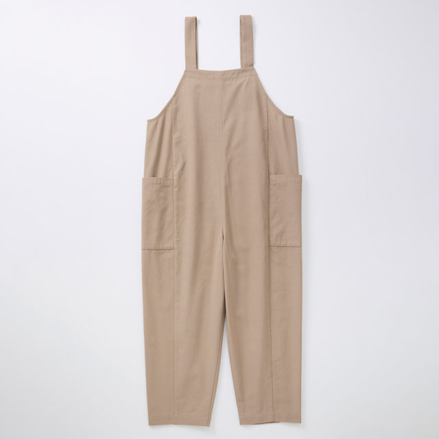 【WEB限定】たっつけサロペット グレージュ