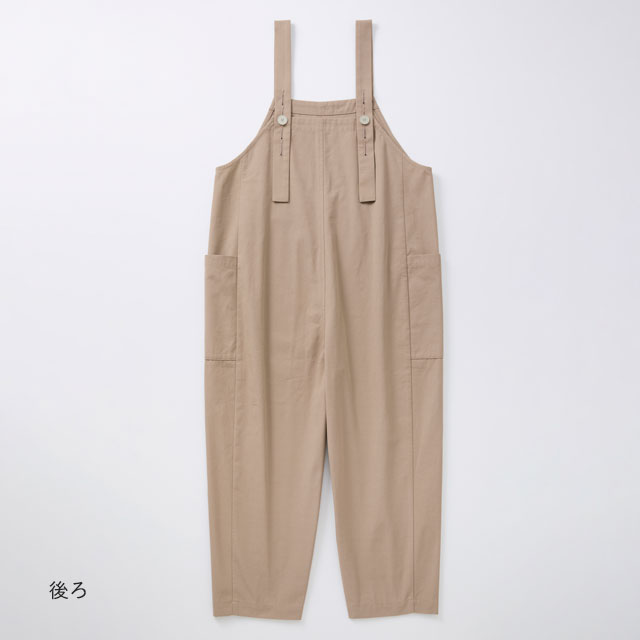 【WEB限定】たっつけサロペット グレージュ