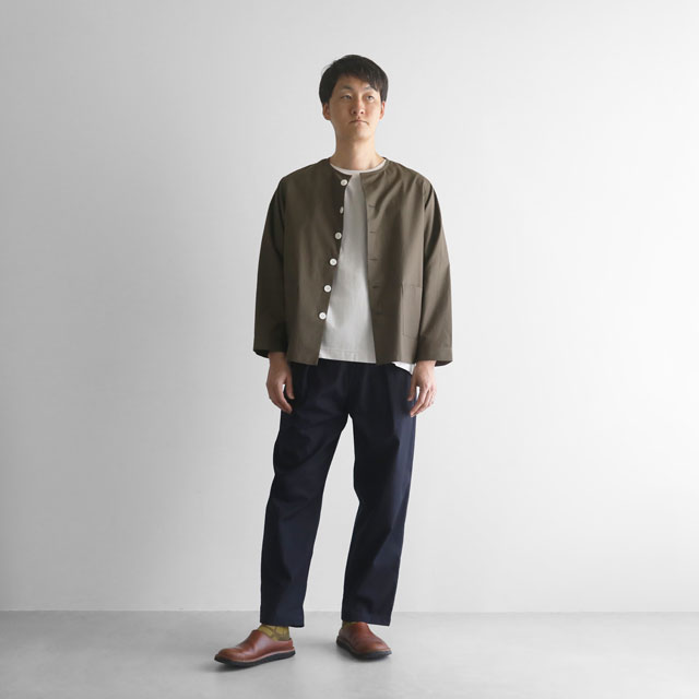 オーガニックコットンライトオックスセミワイドパンツ スミクロ F