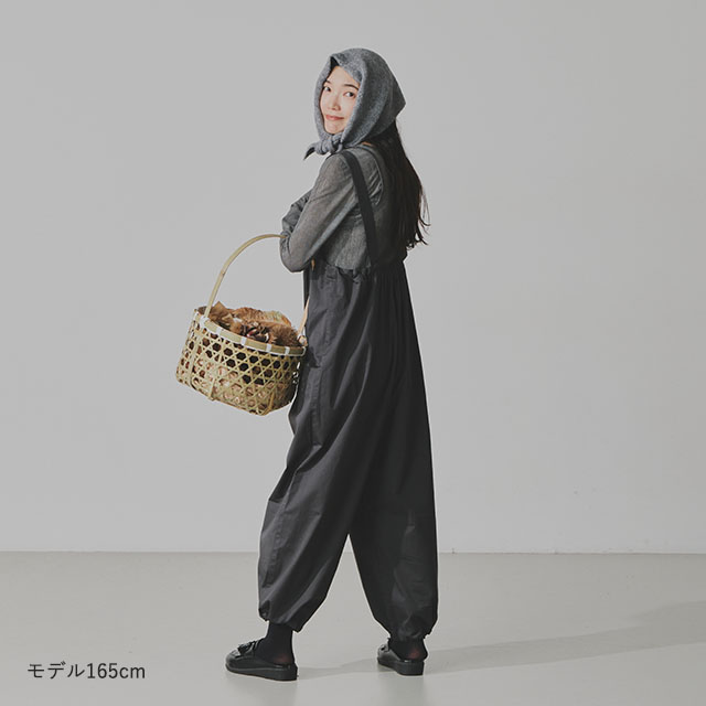 【WEB限定】もんぺサロペット チャコール