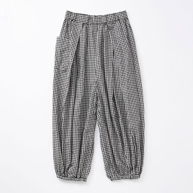 【WEB限定】ちょうちんもんぺパンツ　チェック