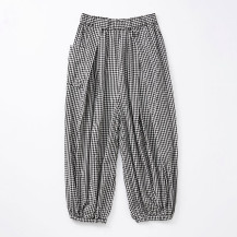 【WEB限定】ちょうちんもんぺパンツ　チェック