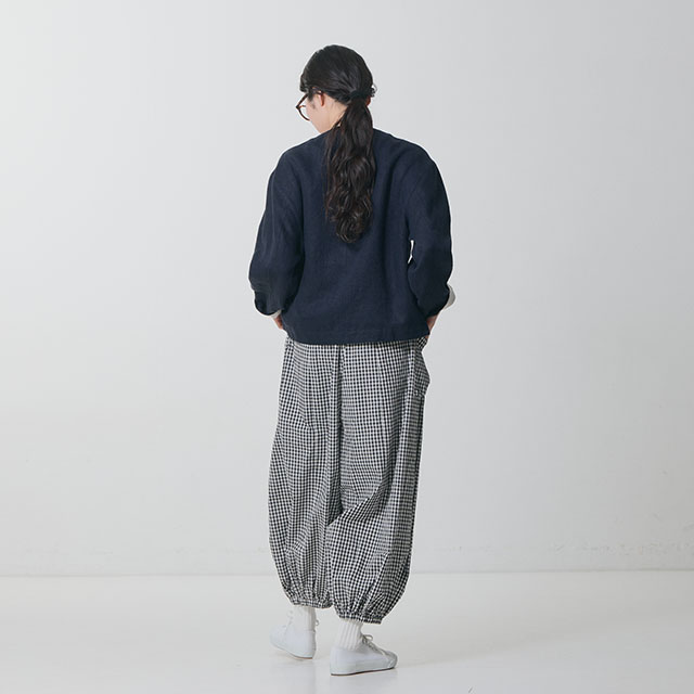 【WEB限定】ちょうちんもんぺパンツ　チェック