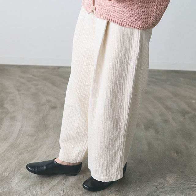 【WEB限定】ao ガーゼバレルパンツ