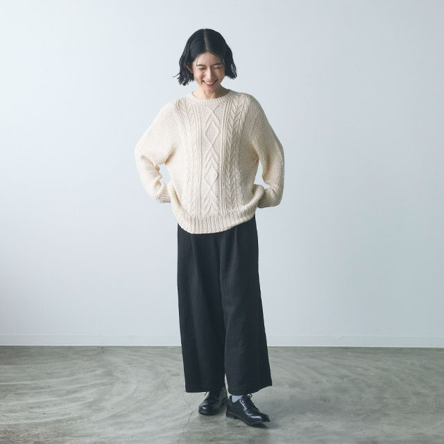 【WEB限定】ao ガーゼバレルパンツ