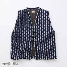 竹の節　紺白