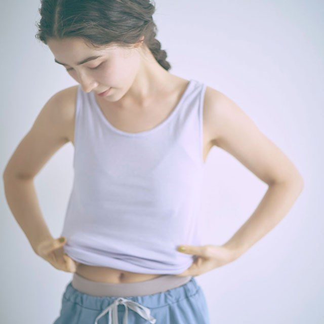 コットンシルク　タンクトップ LAVENDER