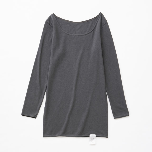コットンシルク　ロングスリーブカットソー charcoal