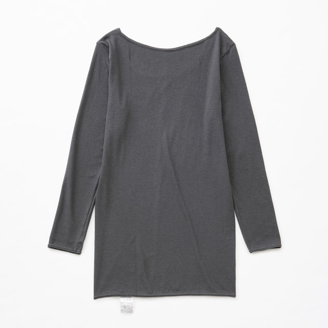 コットンシルク　ロングスリーブカットソー charcoal