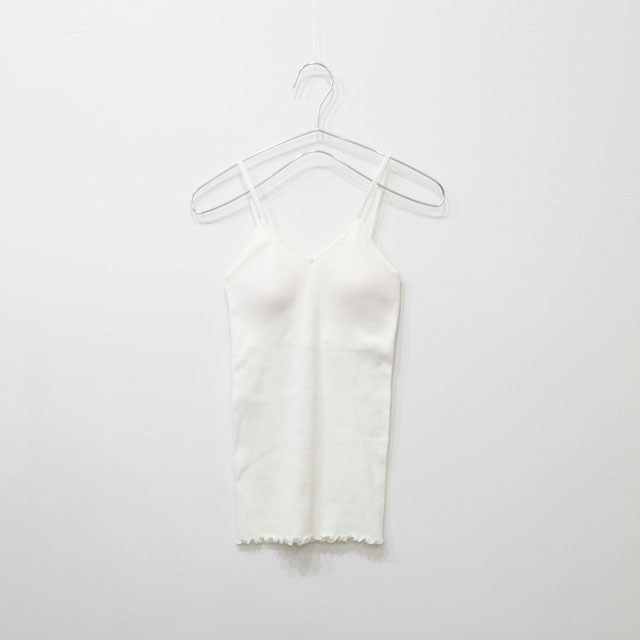 スーピマコットン パッド付キャミ グレージュ