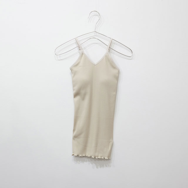 スーピマコットン パッド付キャミ グレージュ