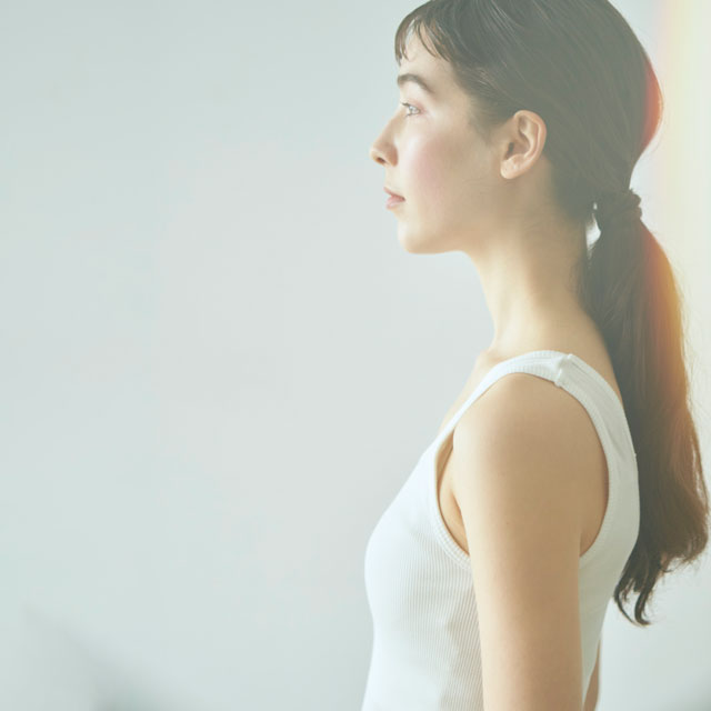 スーピマコットン　パッド付タンク オフ