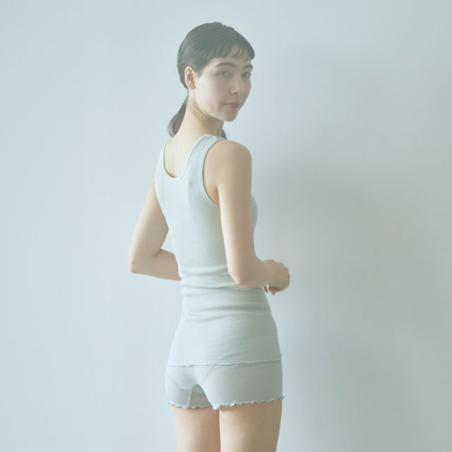 スーピマコットン　インナーパンツ　2分丈 シャーベットオレンジ 2分丈