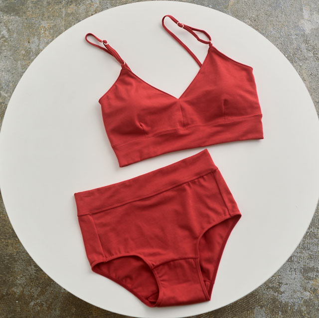 organic cotton ブラトップ red ONE