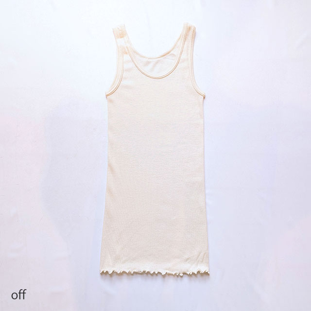 merino wool タンクトップ off系（×khaki） ONE