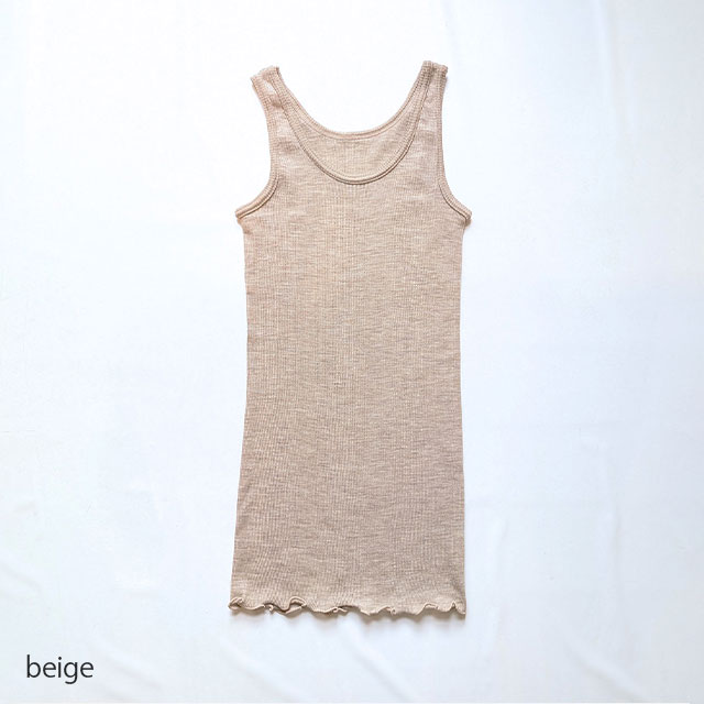 merino wool タンクトップ off系（×khaki） ONE